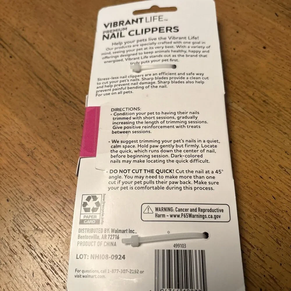 Vibrant‎ Life Premium Large Dog Nail Clippers New